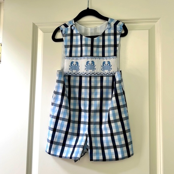 shrimp and grits Other - Shrimp and Grits Plaid shortalls
